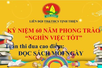 Thiếu nhi Liên đội TH&THCS Tịnh Thiện thành phố Quảng Ngãi hưởng ứng thi đua cao điểm chào mừng kỷ niệm 60 năm phong trào “Nghìn  việc tốt”.