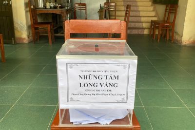 NHỮNG TẤM LÒNG VÀNG ỦNG HỘ 2 EM: PHẠM CÔNG QUẢNG 4B VÀ PHẠM CÔNG LÝ LỚP 8B